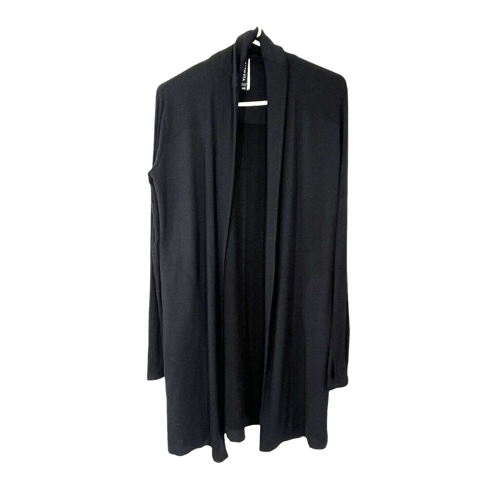Athleta Women's Black Open Front Cardigan Duster Sweater OVERSIZED XXS‎
